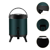 Maxbell Stainless Steel Insulated Barrel with Handle Stock Pots for Tea Juice Coffee 8L