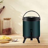 Maxbell Stainless Steel Insulated Barrel with Handle Stock Pots for Tea Juice Coffee 8L
