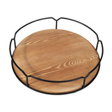 Maxbell Wooden Turntable Tray Rotating Versatile for Kitchen Countertop Refrigerator 9 Inch