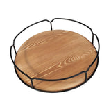 Maxbell Wooden Turntable Tray Rotating Versatile for Kitchen Countertop Refrigerator 9 Inch