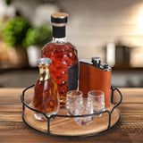 Maxbell Wooden Turntable Tray Rotating Versatile for Kitchen Countertop Refrigerator 11 Inch