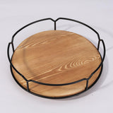 Maxbell Wooden Turntable Tray Rotating Versatile for Kitchen Countertop Refrigerator 11 Inch