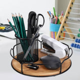 Maxbell Wooden Turntable Tray Rotating Versatile for Kitchen Countertop Refrigerator 11 Inch