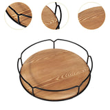 Maxbell Wooden Turntable Tray Rotating Versatile for Kitchen Countertop Refrigerator 12 Inch