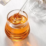 Maxbell Honey Jar with Dipper and Lid Clear Glass Honey Pot for Wedding Syrup Office 280ml