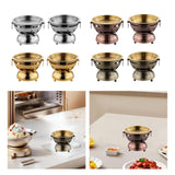 Maxbell Mini Hot Pot Traditional Chinese Hot Pot for Kitchen Countertop Home Camping S silver