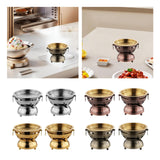 Maxbell Mini Hot Pot Traditional Chinese Hot Pot for Kitchen Countertop Home Camping S silver