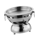 Maxbell Mini Hot Pot Traditional Chinese Hot Pot for Kitchen Countertop Home Camping S silver