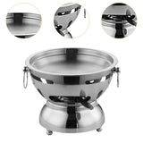Maxbell Mini Hot Pot Traditional Chinese Hot Pot for Kitchen Countertop Home Camping S silver