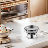 Maxbell Mini Hot Pot Traditional Chinese Hot Pot for Kitchen Countertop Home Camping S silver