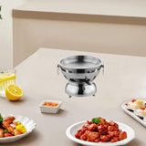 Maxbell Mini Hot Pot Traditional Chinese Hot Pot for Kitchen Countertop Home Camping S silver