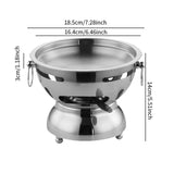 Maxbell Mini Hot Pot Traditional Chinese Hot Pot for Kitchen Countertop Home Camping S silver