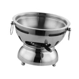 Maxbell Mini Hot Pot Traditional Chinese Hot Pot for Kitchen Countertop Home Camping M silver
