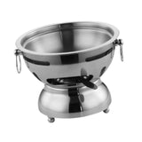Maxbell Mini Hot Pot Traditional Chinese Hot Pot for Kitchen Countertop Home Camping M silver