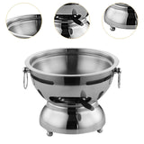 Maxbell Mini Hot Pot Traditional Chinese Hot Pot for Kitchen Countertop Home Camping M silver