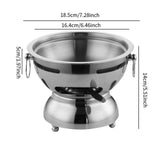 Maxbell Mini Hot Pot Traditional Chinese Hot Pot for Kitchen Countertop Home Camping M silver