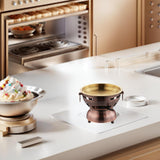 Maxbell Mini Hot Pot Traditional Chinese Hot Pot for Kitchen Countertop Home Camping S red