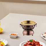 Maxbell Mini Hot Pot Traditional Chinese Hot Pot for Kitchen Countertop Home Camping S red