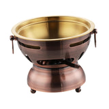 Maxbell Mini Hot Pot Traditional Chinese Hot Pot for Kitchen Countertop Home Camping M red