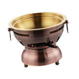 Maxbell Mini Hot Pot Traditional Chinese Hot Pot for Kitchen Countertop Home Camping M red