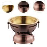 Maxbell Mini Hot Pot Traditional Chinese Hot Pot for Kitchen Countertop Home Camping M red
