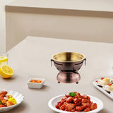 Maxbell Mini Hot Pot Traditional Chinese Hot Pot for Kitchen Countertop Home Camping M red