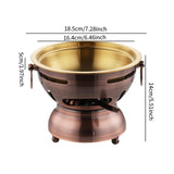 Maxbell Mini Hot Pot Traditional Chinese Hot Pot for Kitchen Countertop Home Camping M red