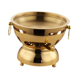 Maxbell Mini Hot Pot Traditional Chinese Hot Pot for Kitchen Countertop Home Camping S gold
