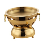 Maxbell Mini Hot Pot Traditional Chinese Hot Pot for Kitchen Countertop Home Camping S gold
