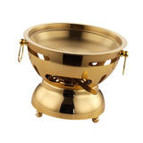 Maxbell Mini Hot Pot Traditional Chinese Hot Pot for Kitchen Countertop Home Camping S gold