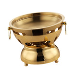 Maxbell Mini Hot Pot Traditional Chinese Hot Pot for Kitchen Countertop Home Camping S gold