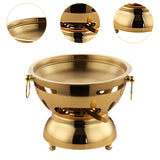 Maxbell Mini Hot Pot Traditional Chinese Hot Pot for Kitchen Countertop Home Camping S gold