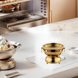 Maxbell Mini Hot Pot Traditional Chinese Hot Pot for Kitchen Countertop Home Camping S gold