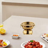 Maxbell Mini Hot Pot Traditional Chinese Hot Pot for Kitchen Countertop Home Camping S gold