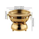 Maxbell Mini Hot Pot Traditional Chinese Hot Pot for Kitchen Countertop Home Camping S gold