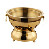 Maxbell Mini Hot Pot Traditional Chinese Hot Pot for Kitchen Countertop Home Camping M gold