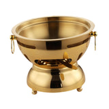 Maxbell Mini Hot Pot Traditional Chinese Hot Pot for Kitchen Countertop Home Camping M gold