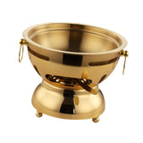 Maxbell Mini Hot Pot Traditional Chinese Hot Pot for Kitchen Countertop Home Camping M gold