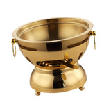 Maxbell Mini Hot Pot Traditional Chinese Hot Pot for Kitchen Countertop Home Camping M gold