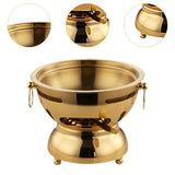 Maxbell Mini Hot Pot Traditional Chinese Hot Pot for Kitchen Countertop Home Camping M gold