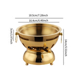 Maxbell Mini Hot Pot Traditional Chinese Hot Pot for Kitchen Countertop Home Camping M gold