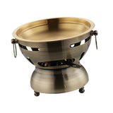 Maxbell Mini Hot Pot Traditional Chinese Hot Pot for Kitchen Countertop Home Camping S bronze