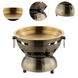 Maxbell Mini Hot Pot Traditional Chinese Hot Pot for Kitchen Countertop Home Camping S bronze