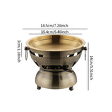 Maxbell Mini Hot Pot Traditional Chinese Hot Pot for Kitchen Countertop Home Camping S bronze