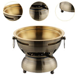 Maxbell Mini Hot Pot Traditional Chinese Hot Pot for Kitchen Countertop Home Camping M bronze