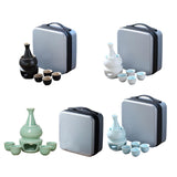Maxbell Japanese Sake Set with Warmer Chinese Sake Set for Tea Party Home Restaurant green