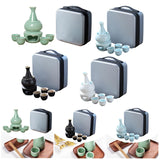 Maxbell Japanese Sake Set with Warmer Chinese Sake Set for Tea Party Home Restaurant green