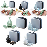 Maxbell Japanese Sake Set with Warmer Chinese Sake Set for Tea Party Home Restaurant green