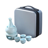 Maxbell Japanese Sake Set with Warmer Chinese Sake Set for Tea Party Home Restaurant light green