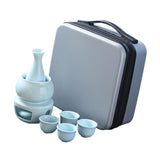 Maxbell Japanese Sake Set with Warmer Chinese Sake Set for Tea Party Home Restaurant light green